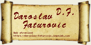 Daroslav Faturović vizit kartica